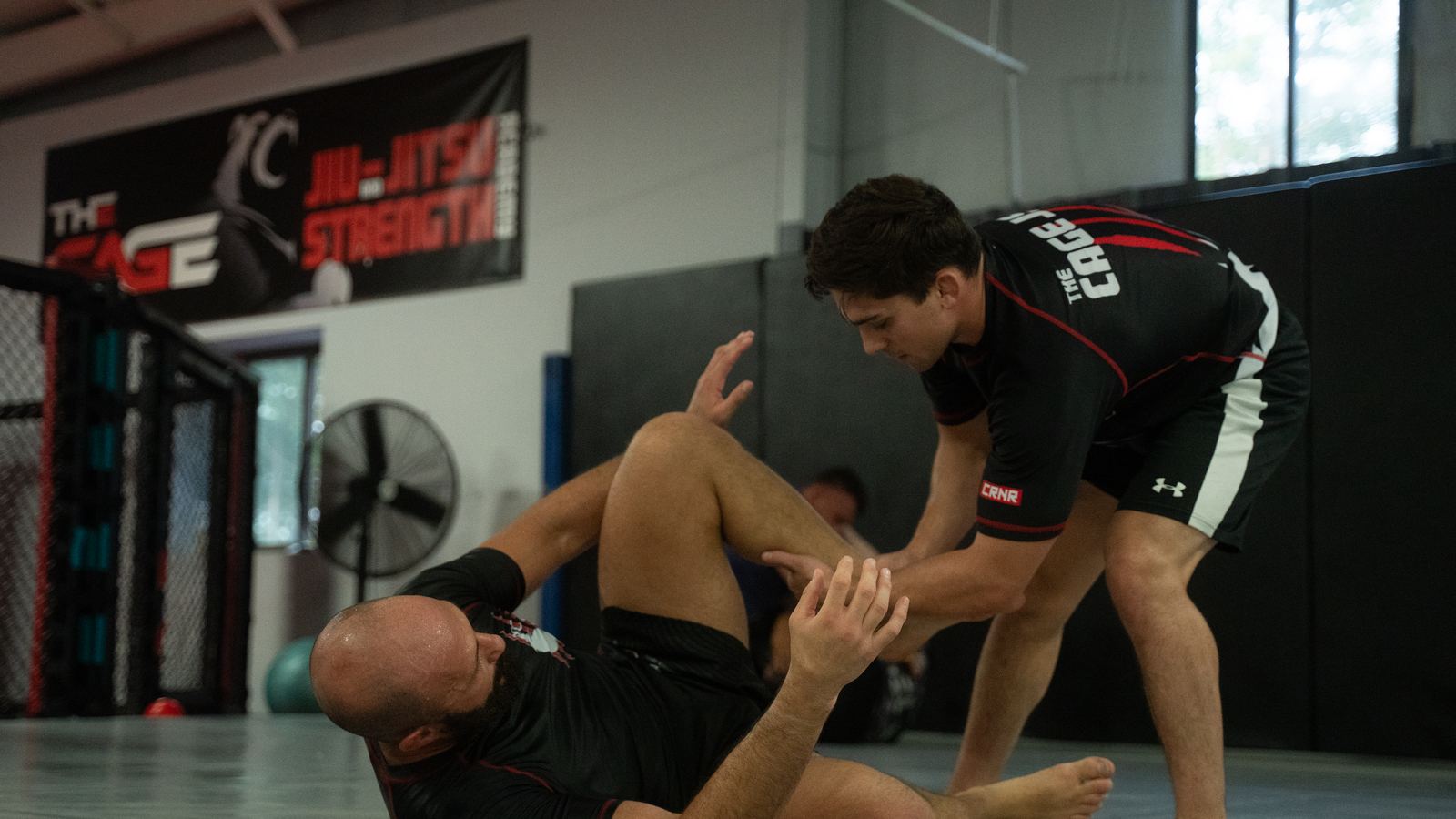 Training under the old Jiu-Jitsu and Strength banner, before the building was renamed.