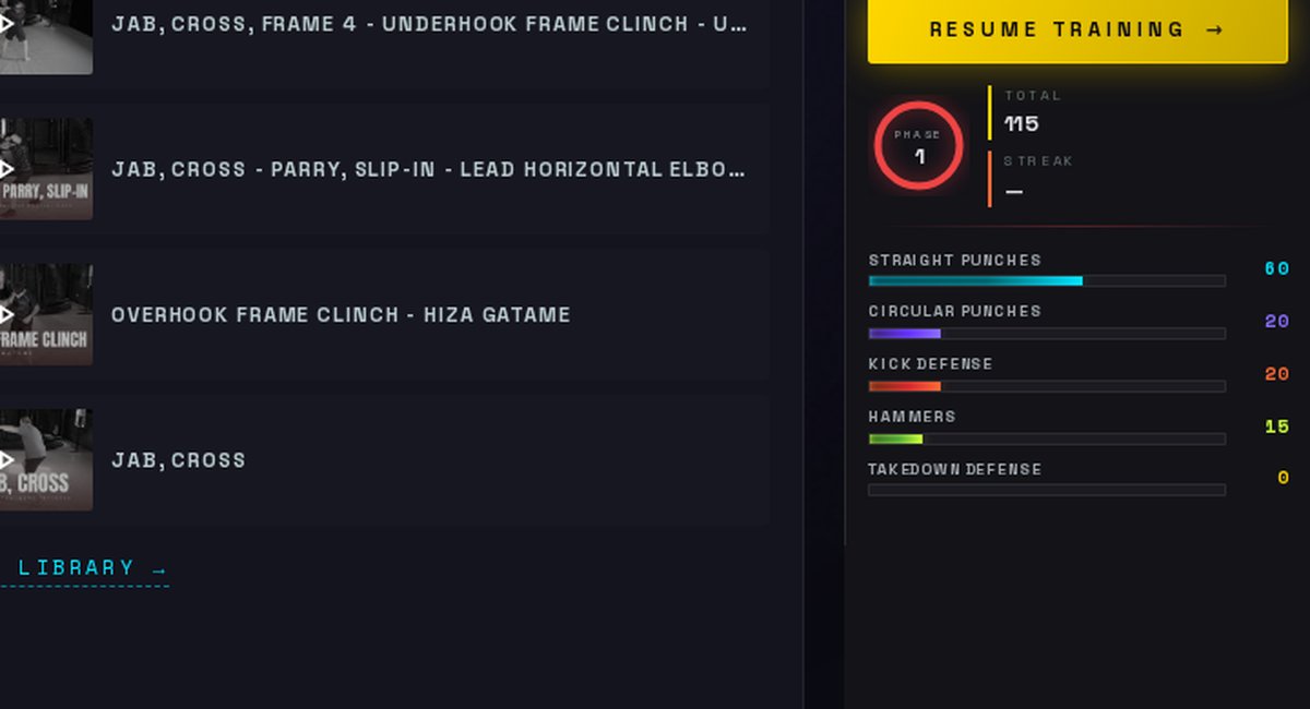 Per-tag XP · streak · phase ring